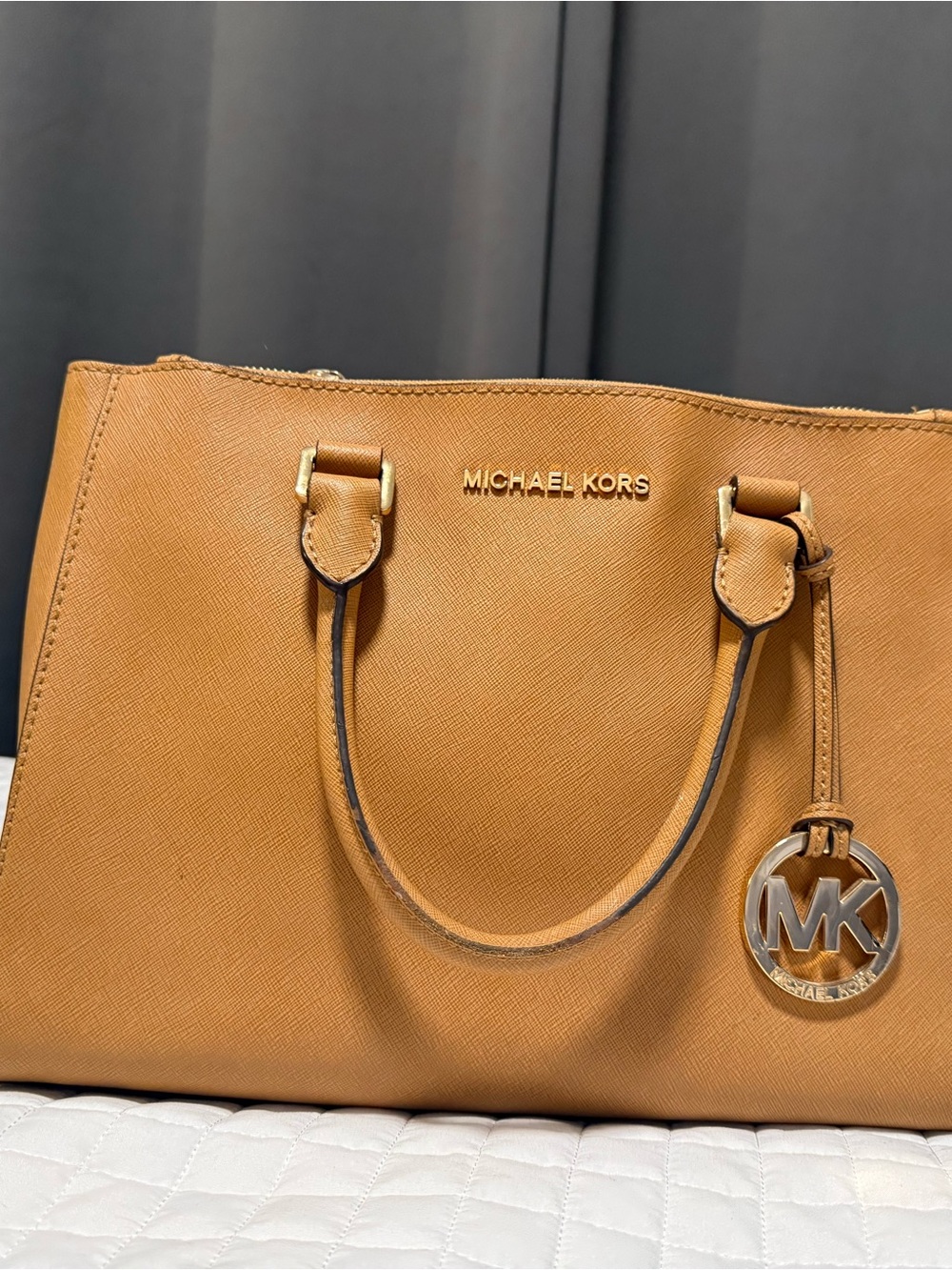 Michael Kors Tan Sutton Leather Bag